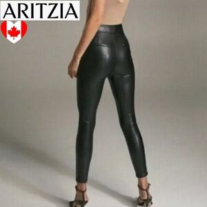 🇨🇦 Aritzia Babaton Black Faux Leather Caspian Pant